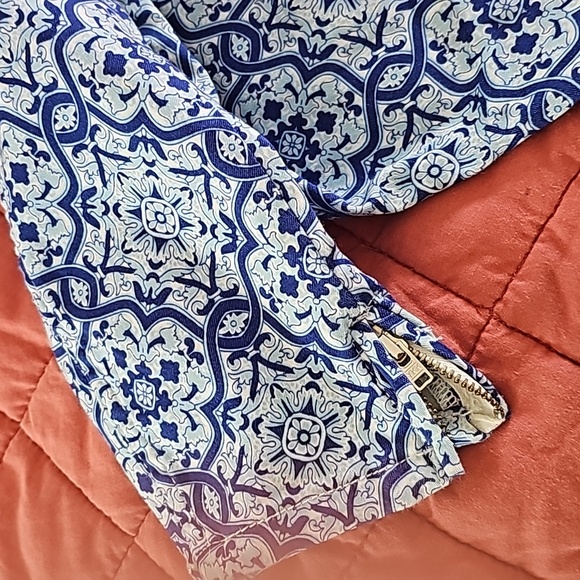 Zara  blue and white  jeans  size 4 - Picture 3 of 9